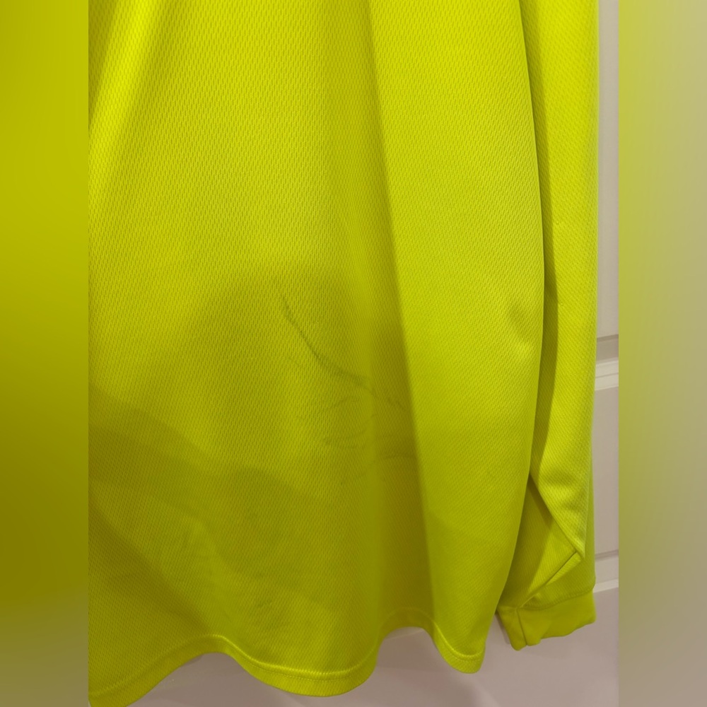 Carhartt Force Hi-Vis Neon Yellow Long Sleeve Pocket Work Shirt XL Relaxed Fit - Picture 7 of 8